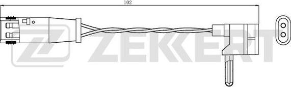 Zekkert BS-8043 - Предупредителен контактен сензор, износване на накладките vvparts.bg