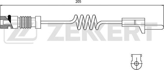 Zekkert BS-8014 - Предупредителен контактен сензор, износване на накладките vvparts.bg