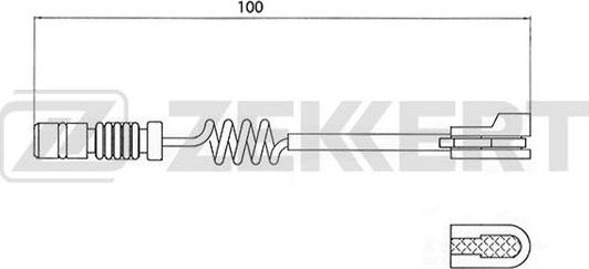 Zekkert BS-8015 - Предупредителен контактен сензор, износване на накладките vvparts.bg