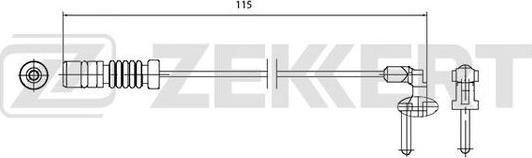 Zekkert BS-8027 - Предупредителен контактен сензор, износване на накладките vvparts.bg