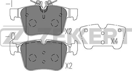 Zekkert BS-2954 - Комплект спирачно феродо, дискови спирачки vvparts.bg