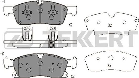 Zekkert BS-2951 - Комплект спирачно феродо, дискови спирачки vvparts.bg