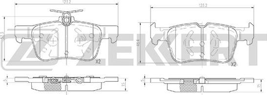 Zekkert BS-2957 - Комплект спирачно феродо, дискови спирачки vvparts.bg