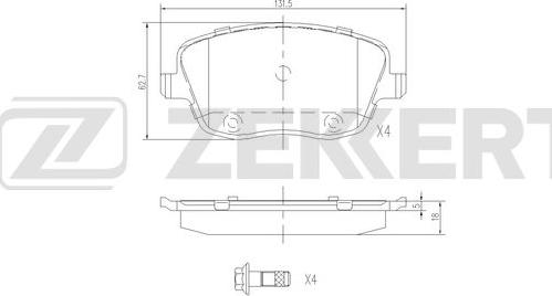 Zekkert BS-2903 - Комплект спирачно феродо, дискови спирачки vvparts.bg