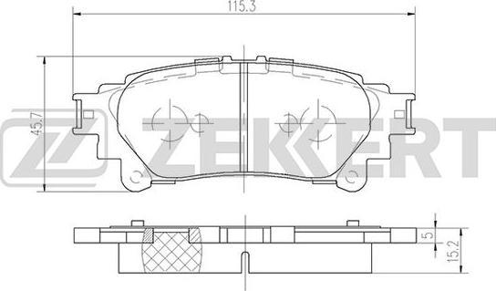 Zekkert BS-2972 - Комплект спирачно феродо, дискови спирачки vvparts.bg