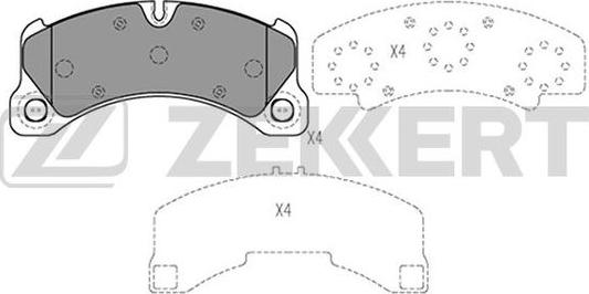 Zekkert BS-2459 - Комплект спирачно феродо, дискови спирачки vvparts.bg