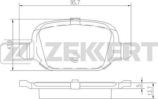 Zekkert BS-2463 - Комплект спирачно феродо, дискови спирачки vvparts.bg