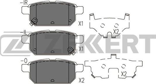 Zekkert BS-2433 - Комплект спирачно феродо, дискови спирачки vvparts.bg