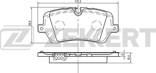 Zekkert BS-2532 - Комплект спирачно феродо, дискови спирачки vvparts.bg