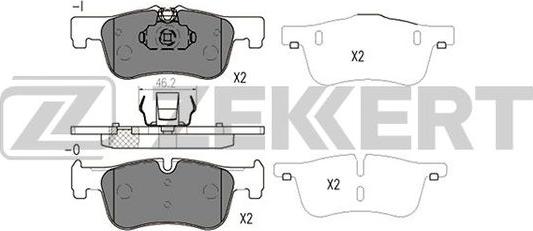 Zekkert BS-2146 - Комплект спирачно феродо, дискови спирачки vvparts.bg