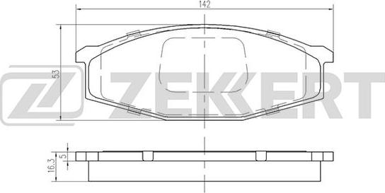 Zekkert BS-2150 - Комплект спирачно феродо, дискови спирачки vvparts.bg