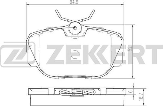 Zekkert BS-2138 - Комплект спирачно феродо, дискови спирачки vvparts.bg