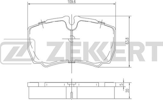 Zekkert BS-2842 - Комплект спирачно феродо, дискови спирачки vvparts.bg