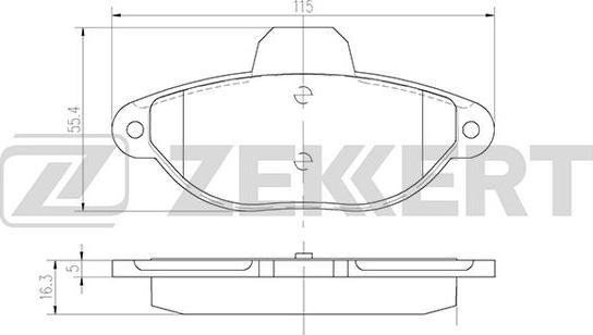Zekkert BS-2872 - Комплект спирачно феродо, дискови спирачки vvparts.bg
