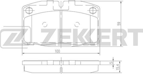Zekkert BS-2345 - Комплект спирачно феродо, дискови спирачки vvparts.bg