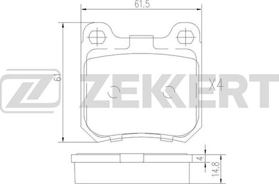 Zekkert BS-2356 - Комплект спирачно феродо, дискови спирачки vvparts.bg