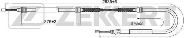 Zekkert BZ-1128 - Жило, ръчна спирачка vvparts.bg