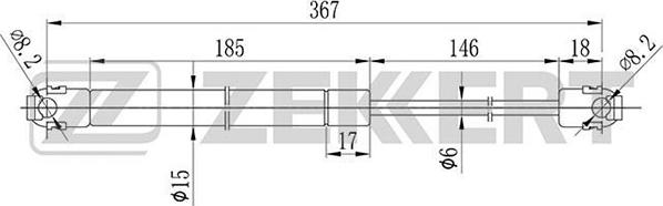 Zekkert GF-1005 - Газов амортисьор, капак на двигателя vvparts.bg