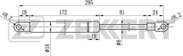 Zekkert GF-1002 - Газов амортисьор, багажно / товарно пространство vvparts.bg