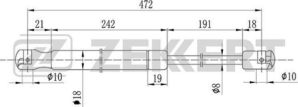 Zekkert GF-1114 - Газов амортисьор, багажно / товарно пространство vvparts.bg