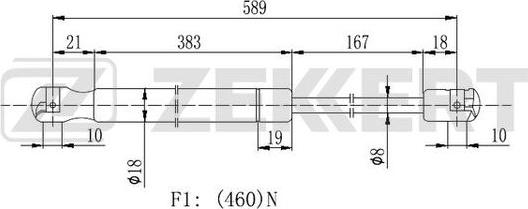 Zekkert GF-2397 - Газов амортисьор, багажно / товарно пространство vvparts.bg