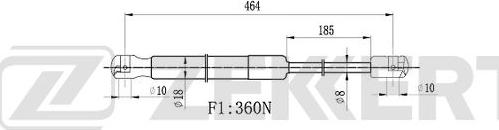 Zekkert GF-2259 - Газов амортисьор, багажно / товарно пространство vvparts.bg