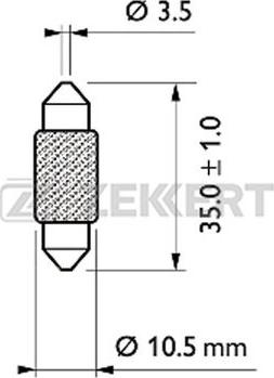 Zekkert LP-1033 - Крушка с нагреваема жичка, светлини купе vvparts.bg