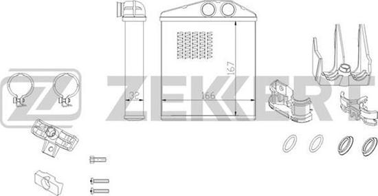 Zekkert MK-5096 - Топлообменник, отопление на вътрешното пространство vvparts.bg