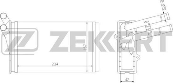 Zekkert MK-5009 - Топлообменник, отопление на вътрешното пространство vvparts.bg