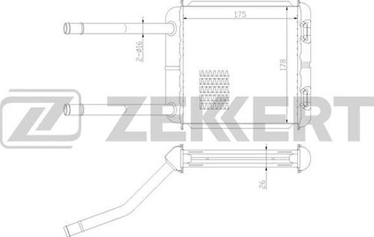 Zekkert MK-5003 - Топлообменник, отопление на вътрешното пространство vvparts.bg