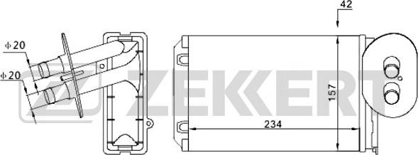 Zekkert MK-5016 - Топлообменник, отопление на вътрешното пространство vvparts.bg