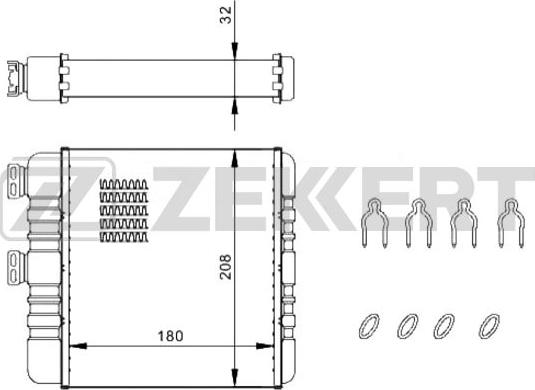 Zekkert MK-5087 - Топлообменник, отопление на вътрешното пространство vvparts.bg