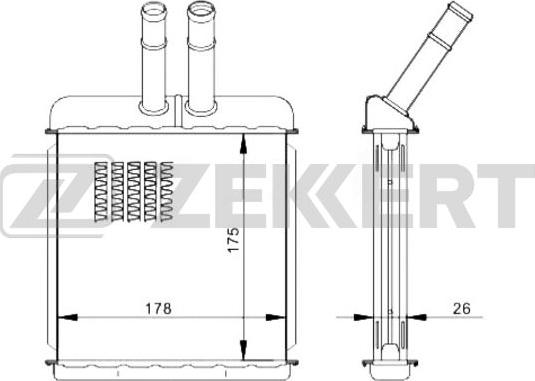 Zekkert MK-5038 - Топлообменник, отопление на вътрешното пространство vvparts.bg