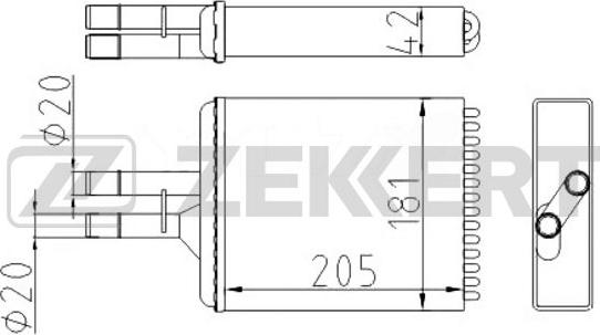 Zekkert MK-5077 - Топлообменник, отопление на вътрешното пространство vvparts.bg