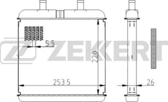 Zekkert MK-5134 - Топлообменник, отопление на вътрешното пространство vvparts.bg