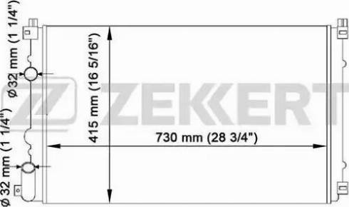 Zekkert MK-1442 - Радиатор, охлаждане на двигателя vvparts.bg