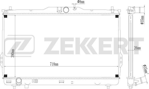 Zekkert MK-1417 - Радиатор, охлаждане на двигателя vvparts.bg