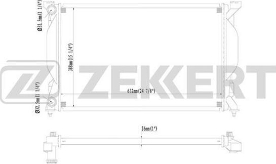 Zekkert MK-1430 - Радиатор, охлаждане на двигателя vvparts.bg