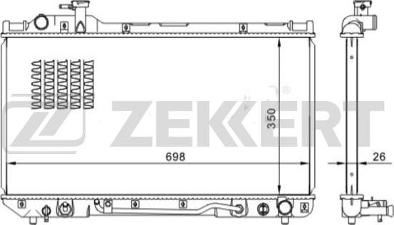 Zekkert MK-1558 - Радиатор, охлаждане на двигателя vvparts.bg