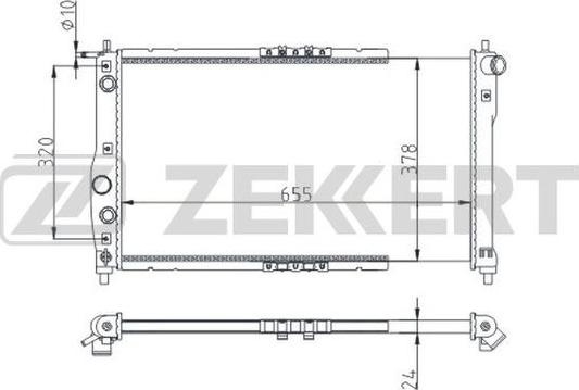 Zekkert MK-1515 - Радиатор, охлаждане на двигателя vvparts.bg