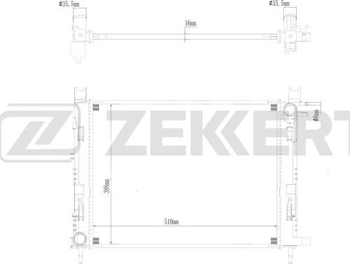 Zekkert MK-1622 - Радиатор, охлаждане на двигателя vvparts.bg