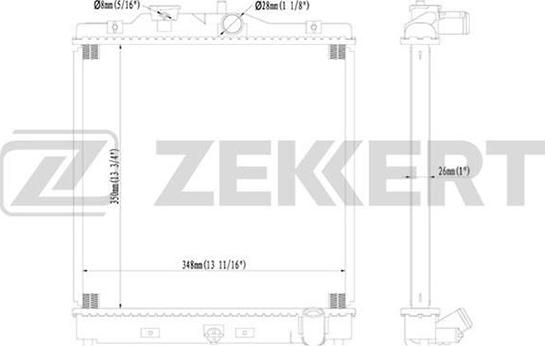 Zekkert MK-1056 - Радиатор, охлаждане на двигателя vvparts.bg