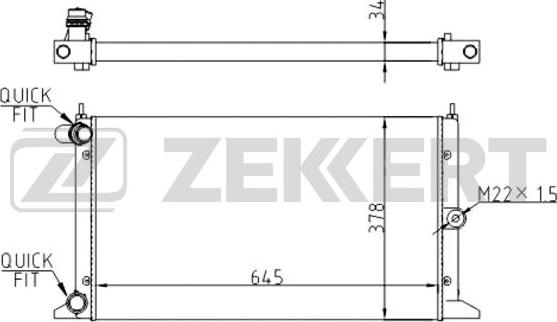 Zekkert MK-1068 - Радиатор, охлаждане на двигателя vvparts.bg