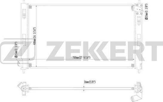 Zekkert MK-1004 - Радиатор, охлаждане на двигателя vvparts.bg