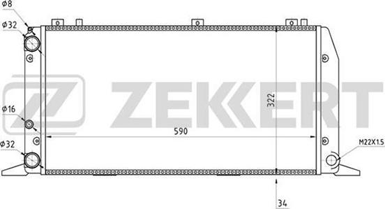 Zekkert MK-1019 - Радиатор, охлаждане на двигателя vvparts.bg