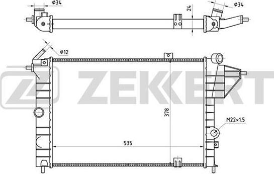 Zekkert MK-1015 - Радиатор, охлаждане на двигателя vvparts.bg