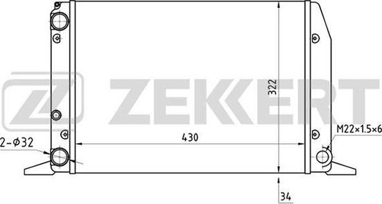 Zekkert MK-1018 - Радиатор, охлаждане на двигателя vvparts.bg