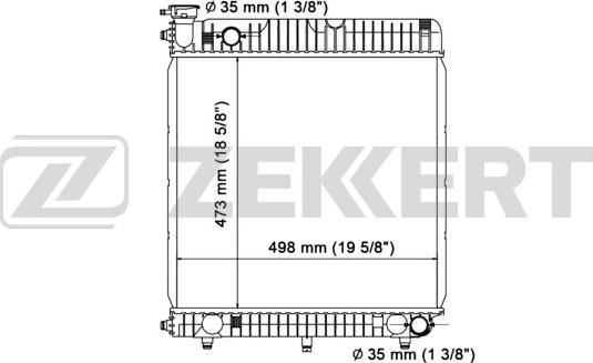 Zekkert MK-1012 - Радиатор, охлаждане на двигателя vvparts.bg