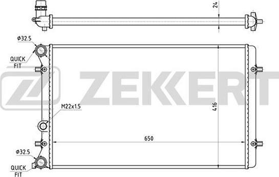 Zekkert MK-1089 - Радиатор, охлаждане на двигателя vvparts.bg