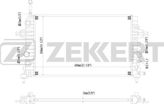 Zekkert MK-1084 - Радиатор, охлаждане на двигателя vvparts.bg